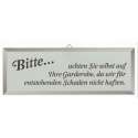 Schild GARDEROBENHAFTUNG