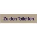 Wortschild ZU DEN TOILETTEN