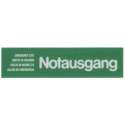 Wortschild NOTAUSGANG grn