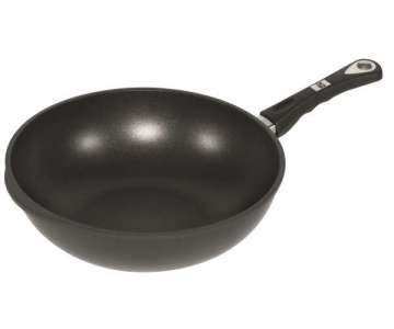 Wok  32 cm, H: 10cm mit Stiel