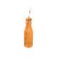 Soda Flasche m. Trinkhalm 70 cl, coral/weiss