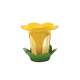 Teefilter mit Unterteller Blumen gelb/grn 10x9 cm