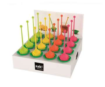 Display 16 Stk. Teeei mit Stab Blume assortiert, 32x32x32 cm