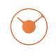 Stelton Classic Time Uhr, orange,  22 cm