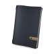 Menkarte MM A4 Fashion blau mit Lederschild menu