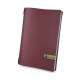 Menkarte MM A4 Fashion bordeaux mit Lederschild menu