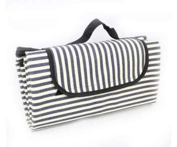 Picknickdecke blau/weiss gestreift, PP