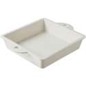 Kuchenform quadratisch in GB, 25.5x25.5x5.6 cm, creme