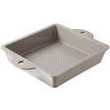 Kuchenform quadratisch in GB, 25.5x25.5x5.6 cm, Sesam-grau