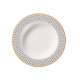 Suppenteller rund 30 cl, H: 4 cm,  23 cm, weiss Blume