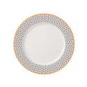 Dessertteller rund, H: 2 cm,  21 cm, weiss Blume