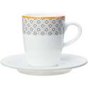 Lipari Espressotasse m. Untertasse, 12 cl, weiss Louise