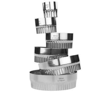Ausstechformen Set 6-tlg. rund, beidseitig verwendbar, Edels