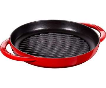 Pure Grillpfanne rund, Kirschrot, 22 cm