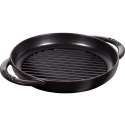 Pure Grillpfanne rund, schwarz, 22 cm