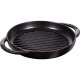Pure Grillpfanne rund, schwarz, 22 cm