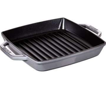 American Grillpfanne quadr., grau, 23x23 cm
