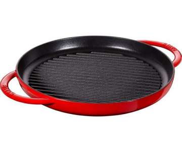 Pure Grillpfanne rund, kirschrot 30 cm