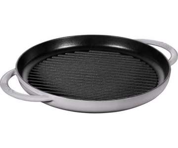 Pure Grillpfanne rund, grau 30 cm