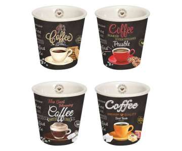 It\'s coffee time 4er Espressotassen 80 ml