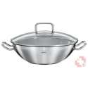 Rsle Wok mit Glasdeckel Inox 28cm
