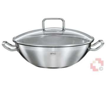 Rsle Wok mit Glasdeckel Inox 28cm