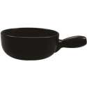 Fondue Caquelon schwarz 34x22x9cm 22cm