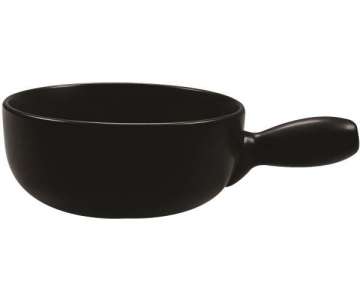 Fondue Caquelon schwarz 34x22x9cm 22cm