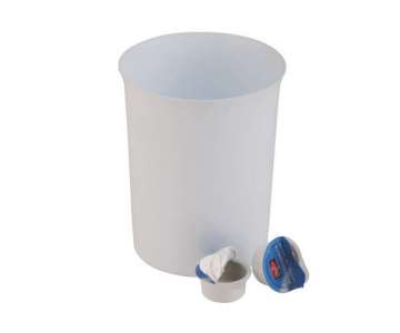 Tischeimer weiss ohne Deckel  11 cm, H 14 cm, 0.9 lt
