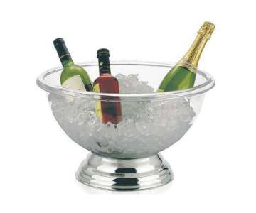 Champagnerkhler,  44 cm, Fu aus Edelstahl