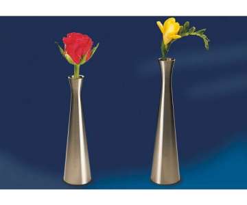 Vase Edelstahl-Look, ca.  4.5 cm, H 20 cm