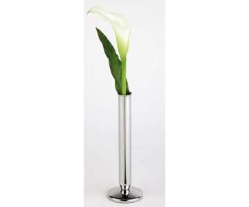 Vase Edelstahl-Look, ca. -Boden 6 cm, H 19 cm