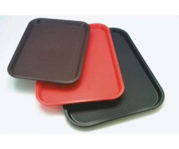 Fast Food-Tablett, ca. 35 x 27 cm, braun