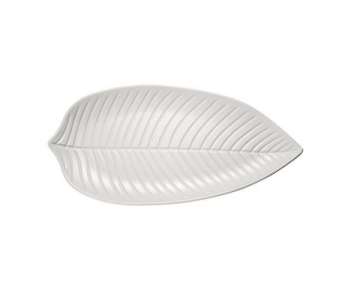 Blattschale M -NATURAL-, ca. 45 x 24 x 3 cm, weiss
