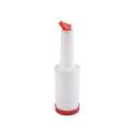 Dosier- / Vorratsflasche braun, Inhalt 1 Liter. Kunststoff P