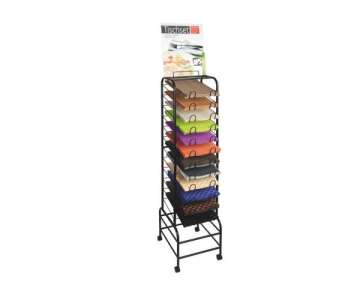 Display fr Tischsets 12 Fcher, auf Rollen