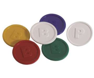 Pfandmarke, wei, 100 Stck