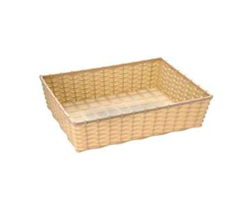 Korb -WICKER-LOOK  39,5 x 29,5 cm, H: 10 cm