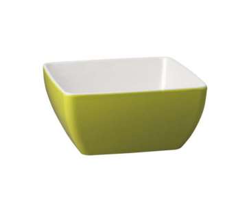 Schale Pure Bicolor 19x19cm H: 9cm, gr�n/weiss