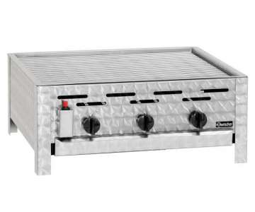 Gas-Kombi-Tischbrter 3 Brenner, 1 Grillrost, 65x57x27cm