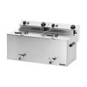 Elektro-Doppel-Fritteuse, Inhalt: 2x10 lt. 300x240x120mm