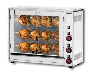 Elektro-Hhnchengrill, 3 Spiesse/12 Hhnchen, 880x430x710mm