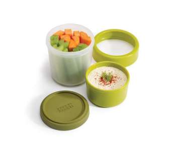 GoEat Compact 2-in-1 Snack Box, grn, 8.3x12.3 cm