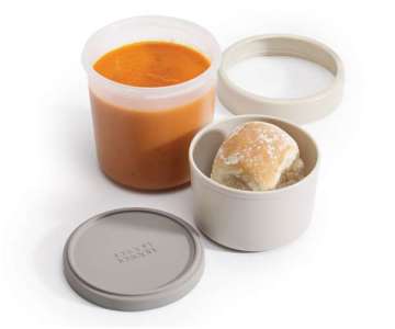 GoEat Compact 2-in-1 Suppen Dose, grau, 11x17.4 cm