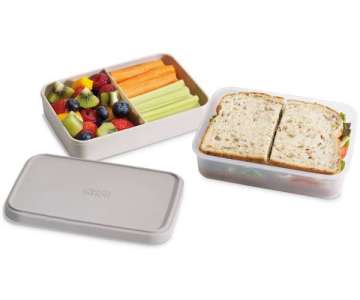GoEat Compact 2-in-1 Lunch Box, grau, 19x8.3 cm