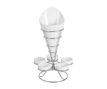 PRODEGA Pommes Stnder m. 5 Schlchen h: 32cm  Tte 12cm