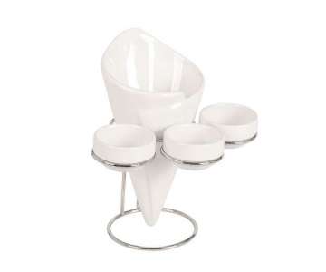 PRODEGA Pommes Stnder m. 3 Schlchen h: 20cm Tte 10.5cm