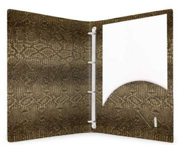 Portfolio Mappe mit Ringen gold