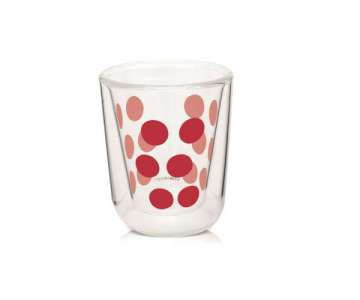 Dot Dot Espressoglas rot, doppelwandig 7.5 cl