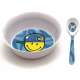 Smiley Kid Boy 2er Frhstcksset blau, Schssel + Lffel
